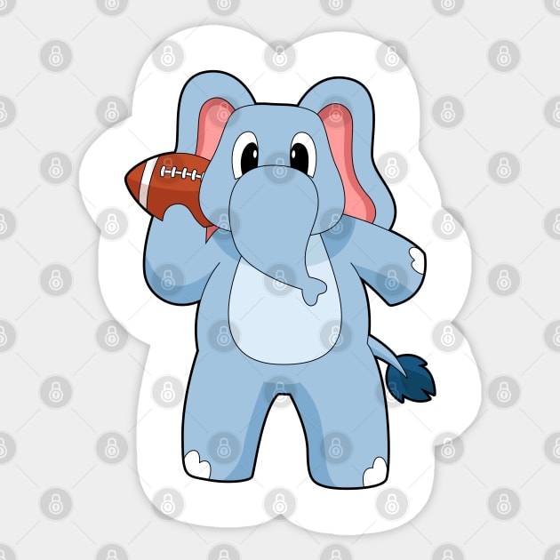 Elephant American Football Sticker by Markus Schnabel